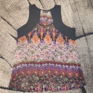 Allen B. By Allen Schwartz Multicolor Patterned Tank Top